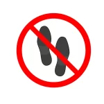 no footwears allowed