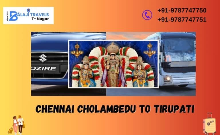 Chennai Cholambedu to Tirupati Day Tour with Balaji Travels