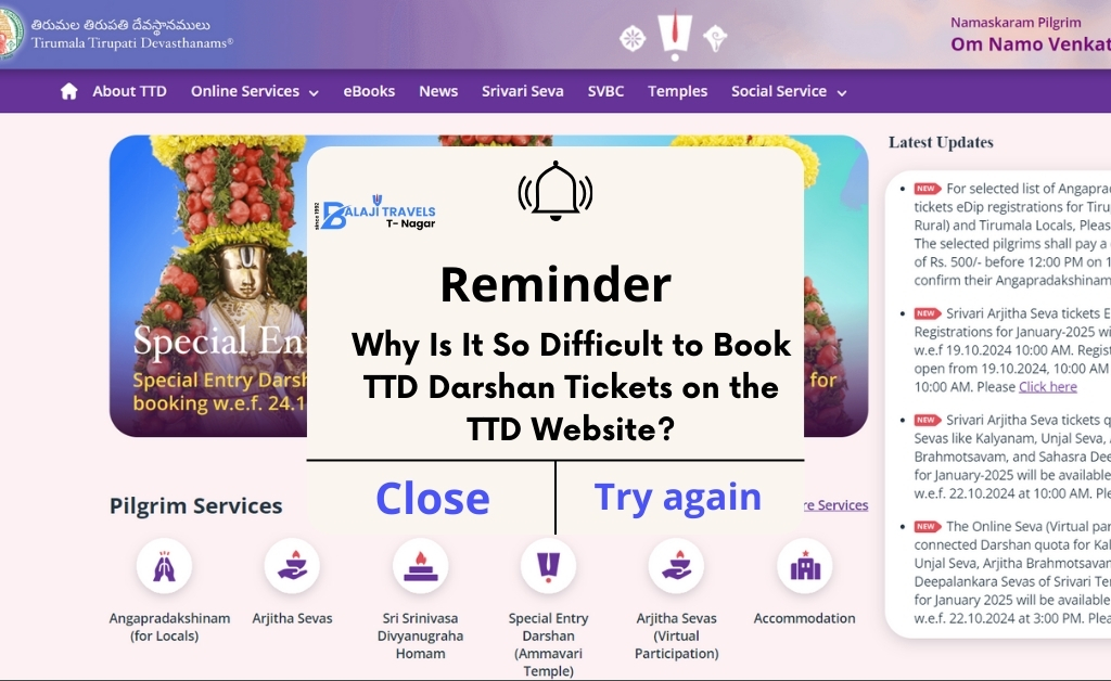 Why Is It Hard to Book TTD Darshan Tickets on the TTD Website?