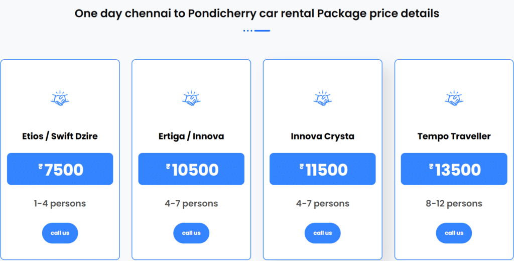 Chennai to Pondicherry car packages