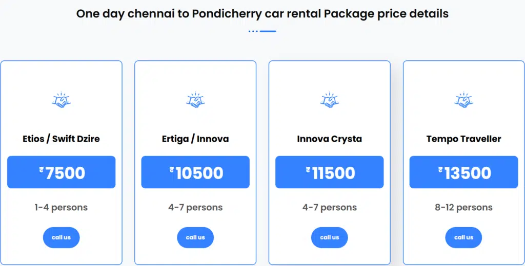 Chennai to Pondicherry car packages