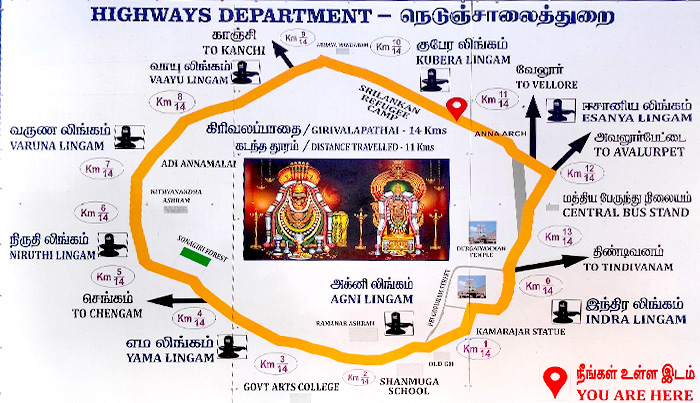 Chennai to Thiruvannamalai Car Packages