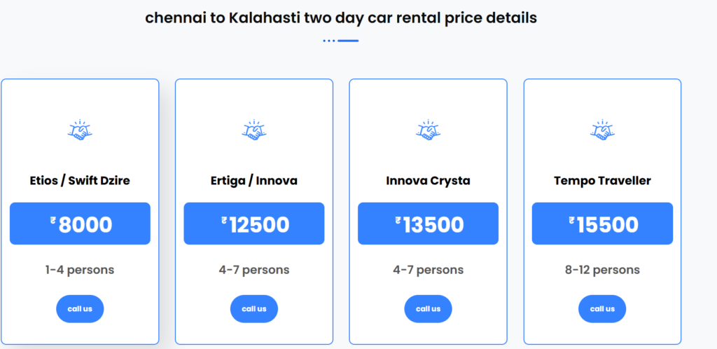 two day kalahasti car packages