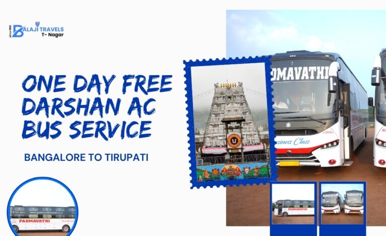 One Day Free Darshan AC Bus Service Bangalore to Tirupati