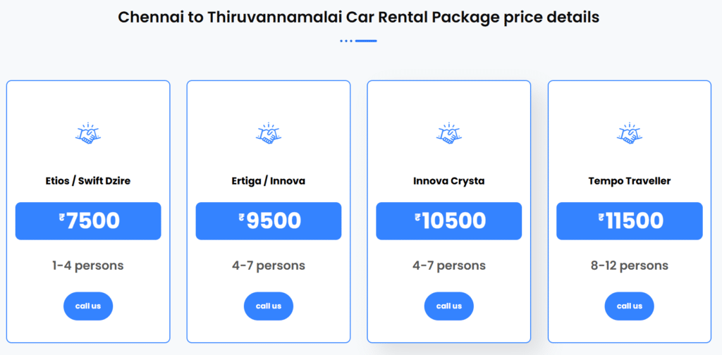 tiruvannamalai car packages prices