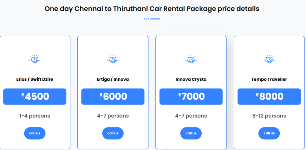 Chennai to Thiruthani Temple Car Packages