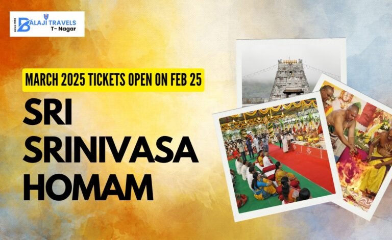 Sri Srinivasa Homam March 2025 Tickets Open on Feb 25