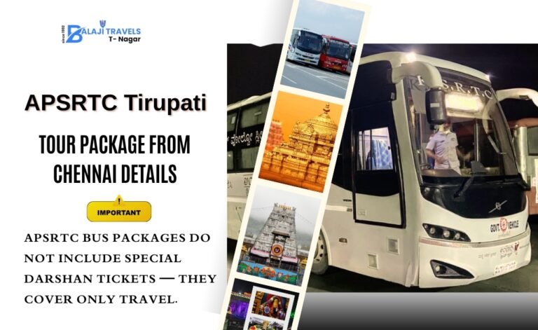APSRTC Tirupati Tour Package from Chennai Details