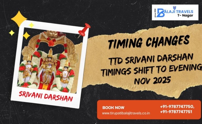 TTD Srivani Darshan Timings Shift to Evening Nov 2025