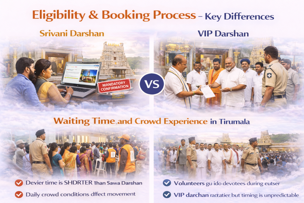 Eligibility & Booking Process – Key Differences