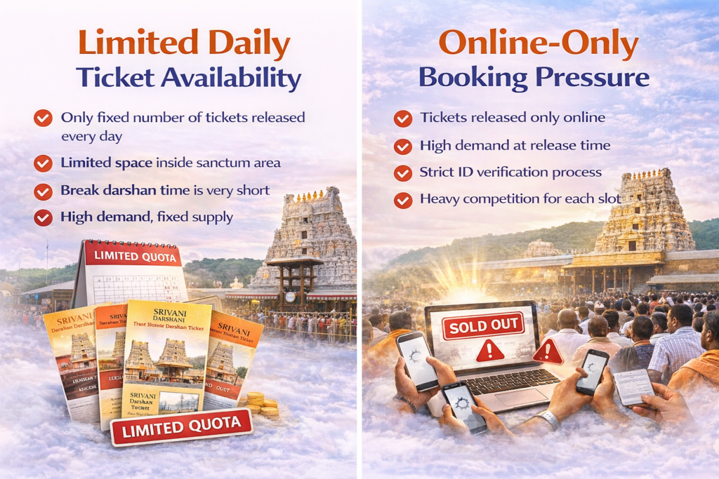 Limited Daily Ticket Availability srivani darshan