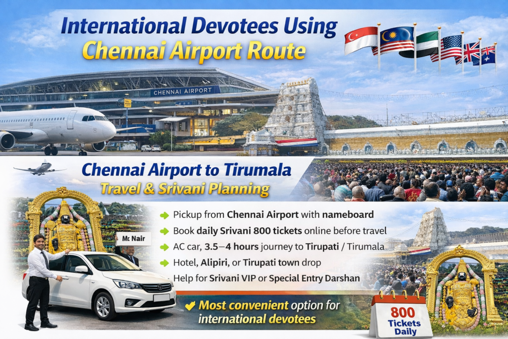 International Devotees Using Chennai Airport Route