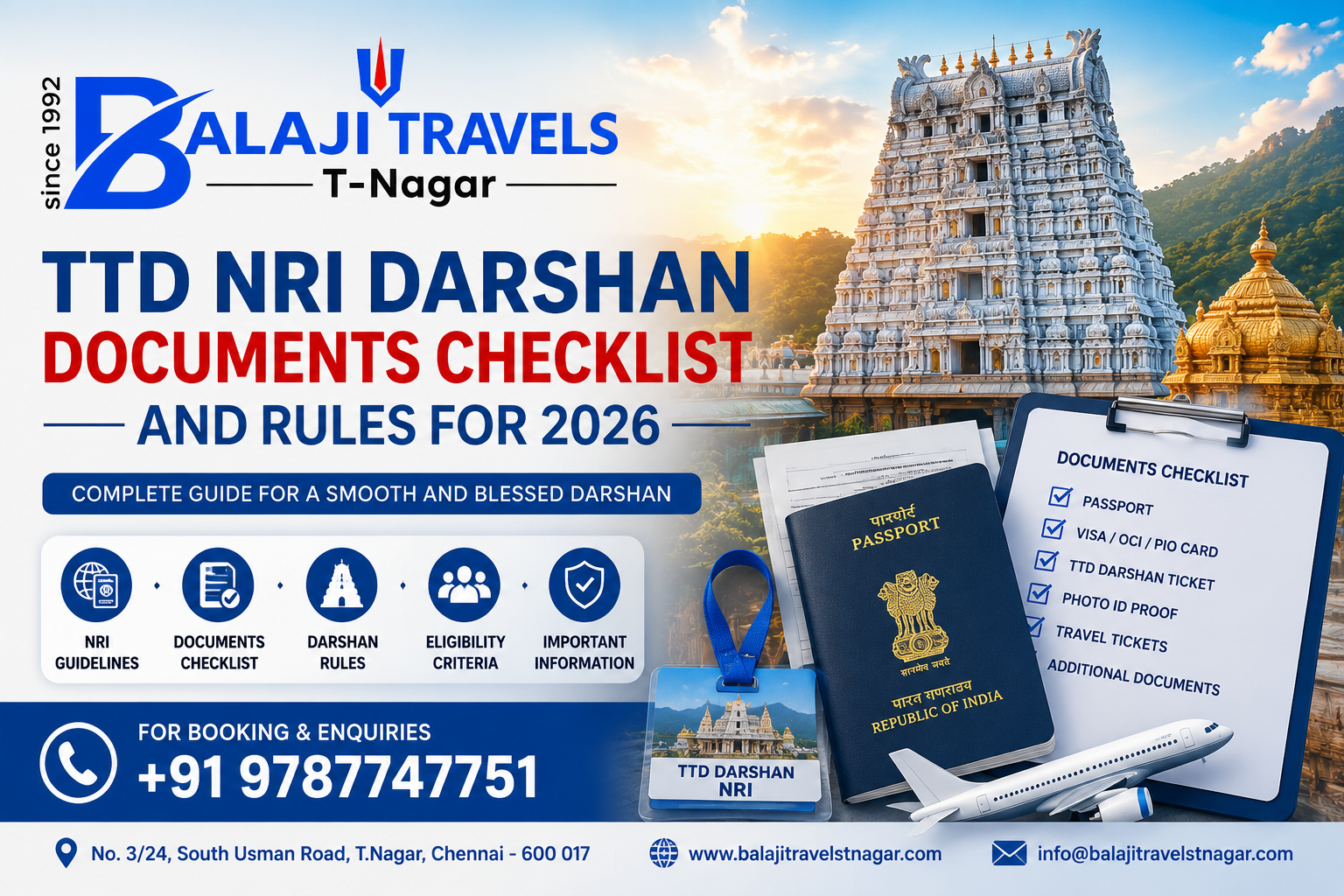 TTD NRI Darshan Documents Checklist and Rules for 2026