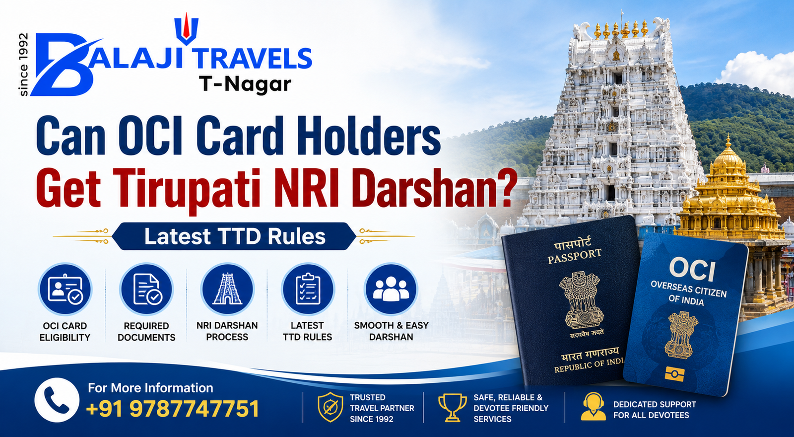 Can OCI Card Holders Get Tirupati NRI Darshan? Latest TTD Rules