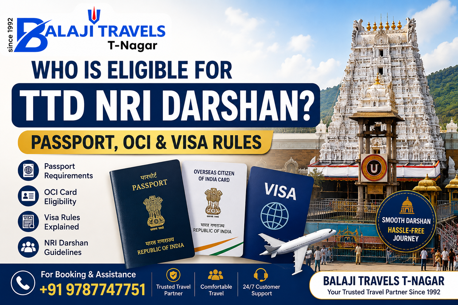 Who Is Eligible for TTD NRI Darshan? Passport, OCI & Visa Rules