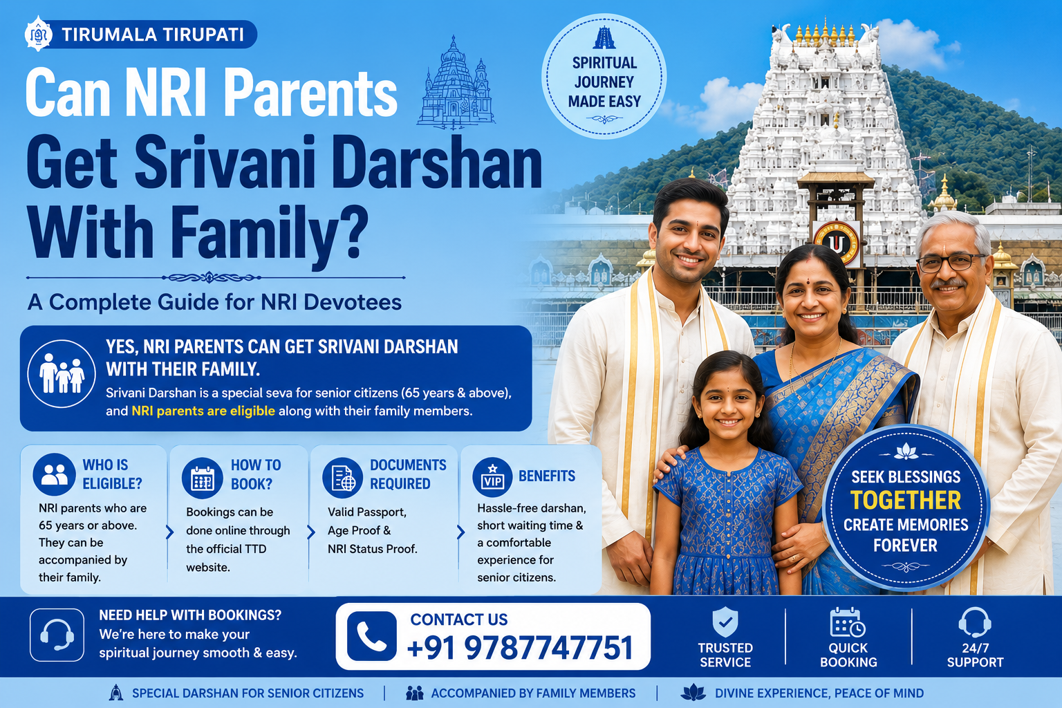Can NRI Parents Get Srivani Darshan With Family?