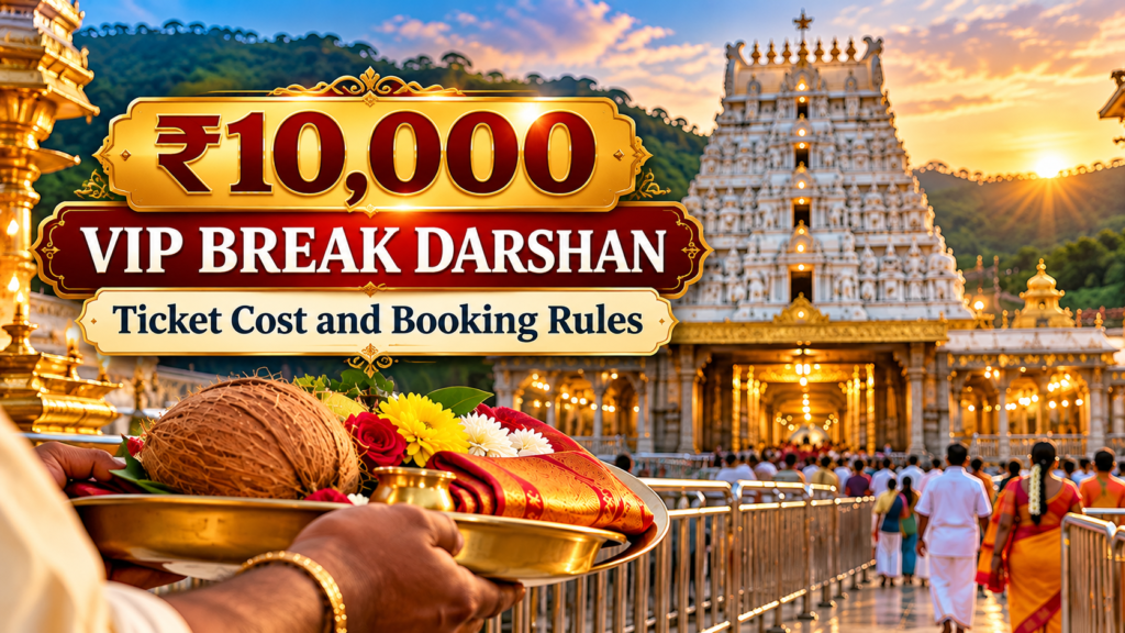 ₹10,000 VIP Break Darshan Ticket Cost and Booking Rules