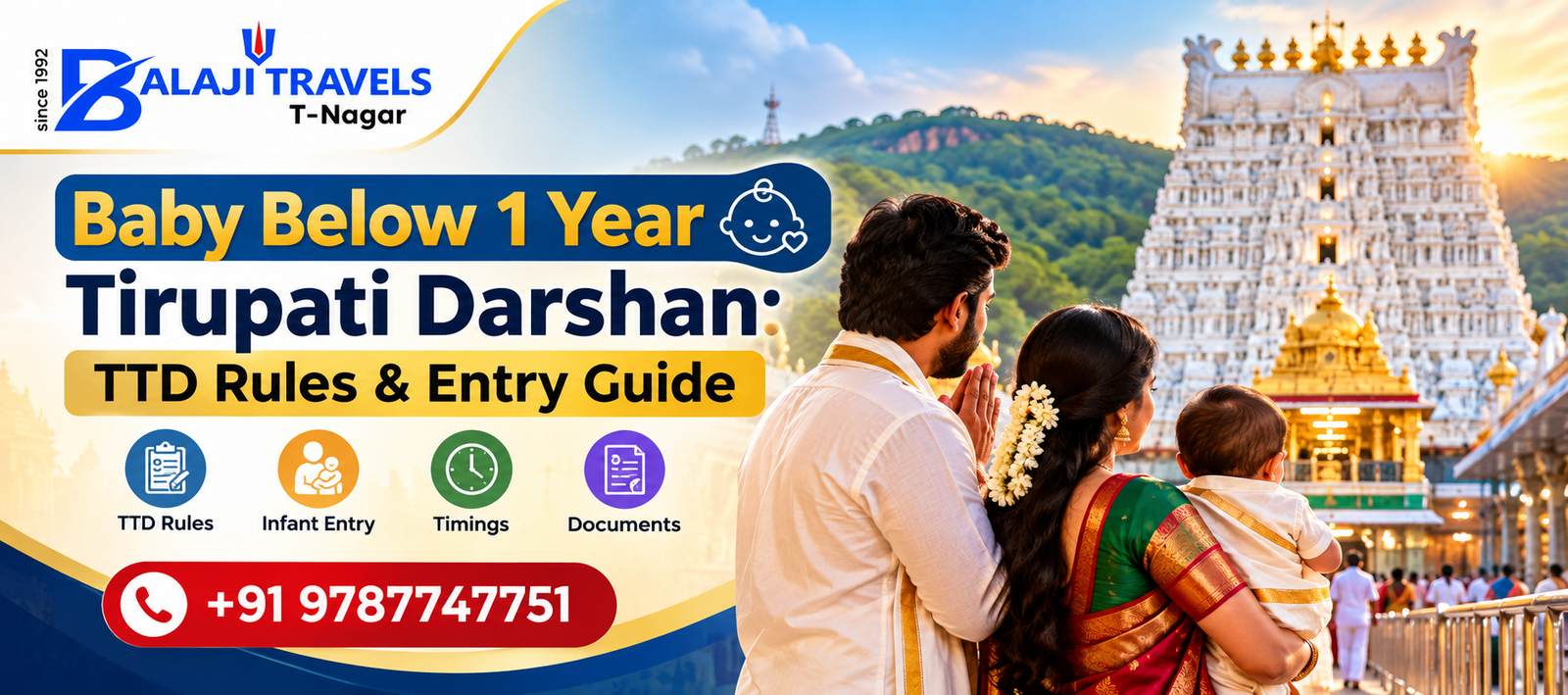 Baby Below 1 Year Tirupati Darshan: TTD Rules & Entry Guide
