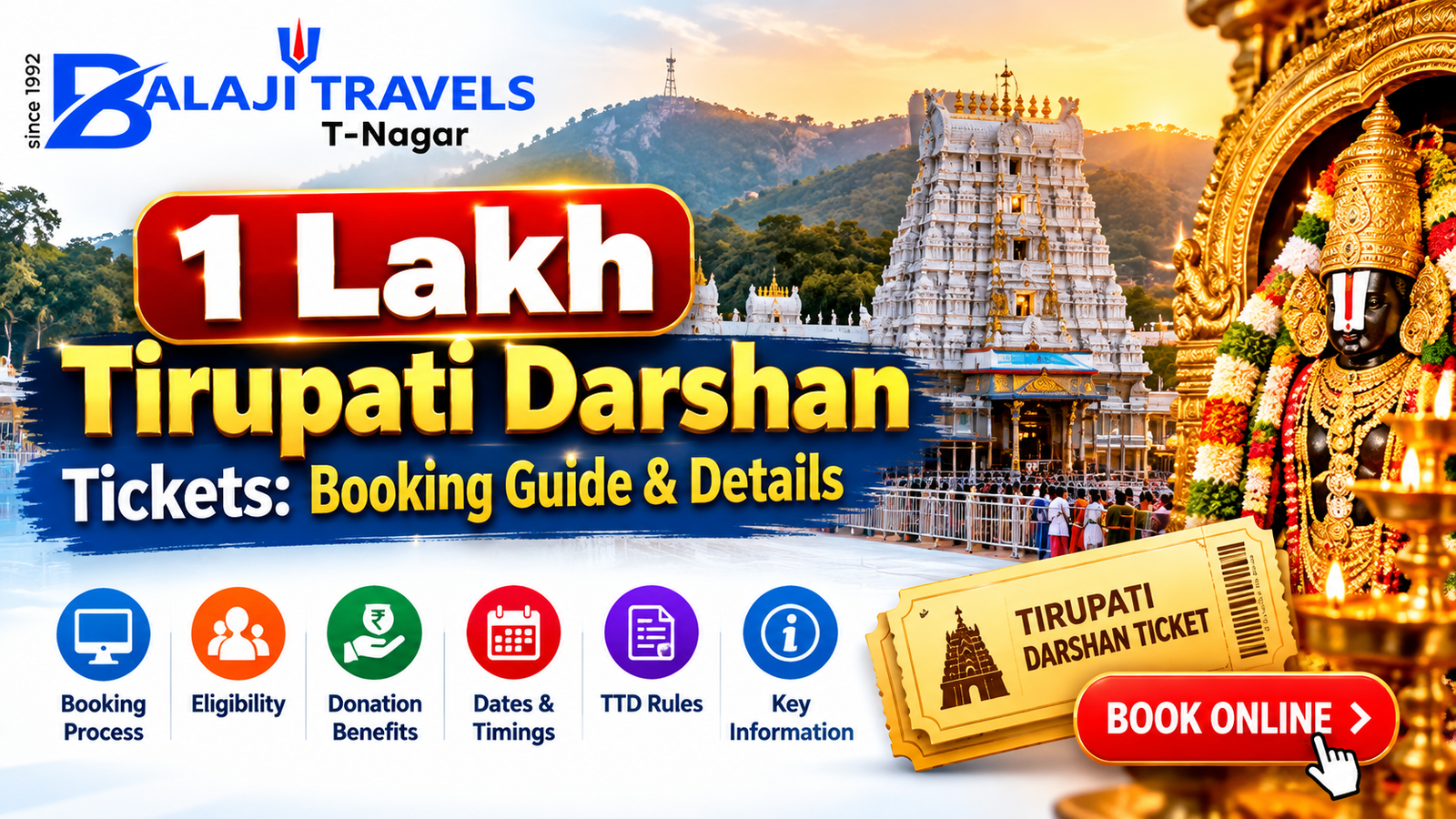 1 Lakh Tirupati Darshan Tickets: Booking Guide & Details